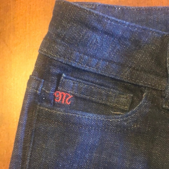 Miss Me Women's Boot Cut Jeans - Dark Blue with Red Accents - Picture 5 of 13